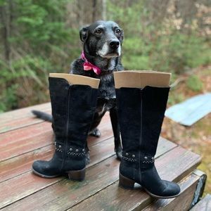 WHITE MOUNTAIN Meditate Black  Tall Boots Women's Size 7.5 obo
